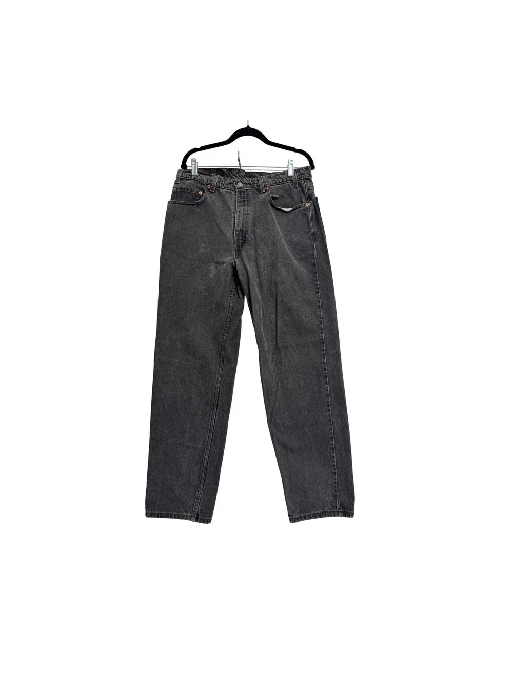 Levis 550 Relaxed Fit Mens Jeans W36 L32 Faded Black Denim Pre-Owned